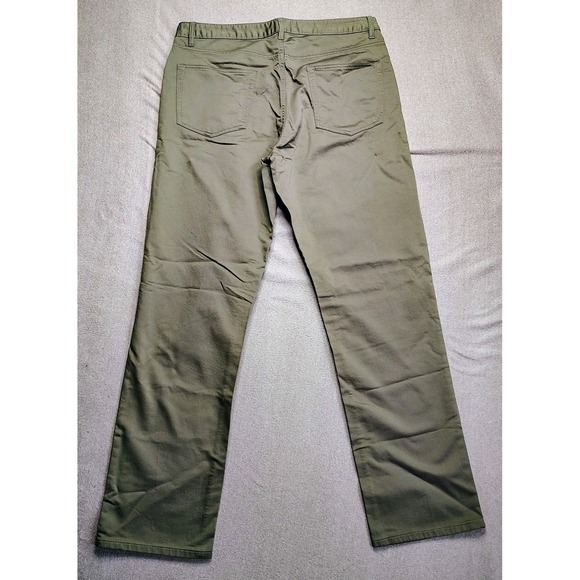 Quince Mens Pants Mens 36x34 Olive Green Comfort Stretch Traveler 5-Pocket Chino - Picture 7 of 10